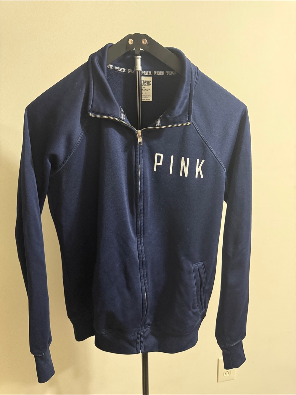 PINK Victoria's Secret Navy Full-Zip Hoodie for Kids